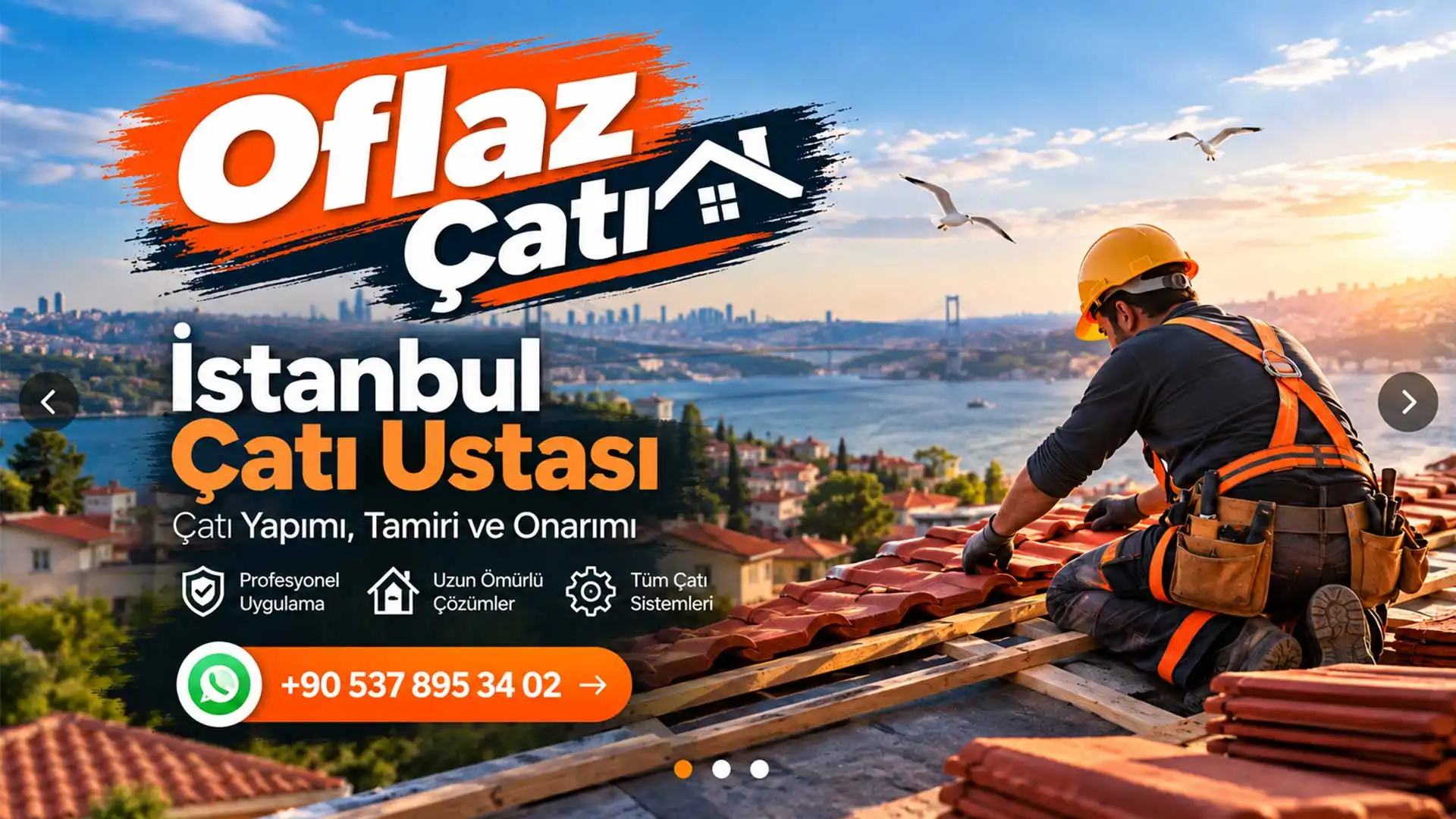 Oflaz Çatı İstanbul çatı ustası, çatı yapımı, kiremit çatı tamiri ve onarımı